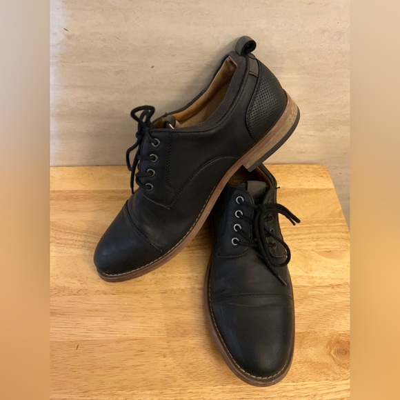 JF J.Ferrar Damon Black Leather Cap-toe Oxford - Picture 3 of 10